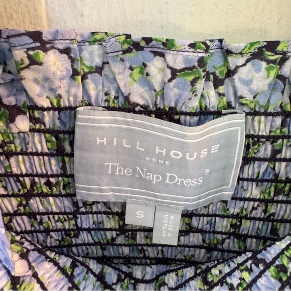 Hill House The Ellie Nap Midi Dress in Pansy Blue Multi Cotton Floral size Small - Picture 5 of 8